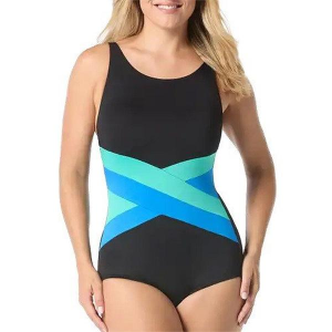 Women's Gabar High Neck One Piece Swimsuit Sporty 22 C Low Tide
