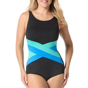 Women's Gabar High Neck One Piece Swimsuit Sporty 14 D Low Tide