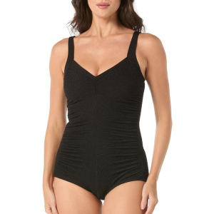 Women's Gabar Wave V-Neck One Piece Swimsuit Sporty 16 Black