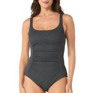 Women's Gabar Wave Scoop Neck One Piece Swimsuit Sporty 10 Volcanic