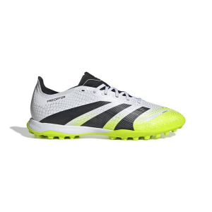 adidas Predator League Turf Soccer Shoes M8/W9 Regular White/Black/Lime