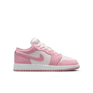 Kids' Air Jordan 1 Low SE Sneakers Big 7 Regular Med Soft Pink/Pearl Pink-White