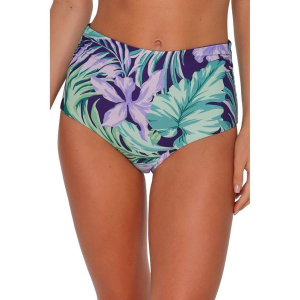 Women's Sunsets Inc Capri High Waist Swim Bottoms Contemporary Small Palm Shade