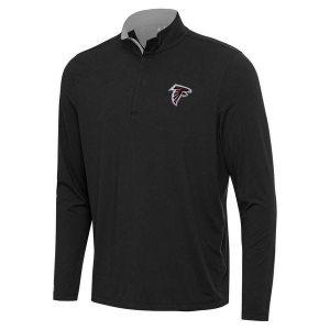 Atlanta Falcons Antigua Content 1/4 Zip Large Black/Skyscraper