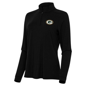 Women's Green Bay Packers Antigua Intent 1/4 Zip XLarge Black