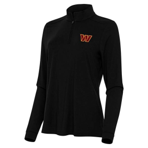 Women's Washington Commanders Antigua Intent 1/4 Zip XSmall Black