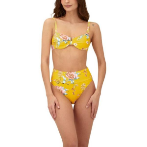 Women's Malai Florlish My Hella Cool Swim Bottoms Contemporary Medium Yellow/Floral