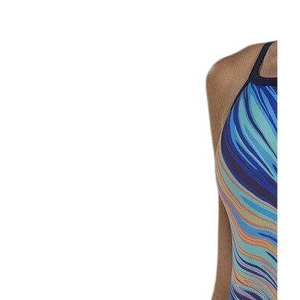 Women's TYR Durafast Elite Diamondfit Riptidal One Piece Swimsuit Competitive 26 Teal/Org