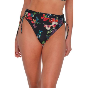 Women's Sunsets Inc Darci High Waist Swim Bottoms Contemporary Large Fleur Noire