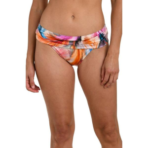 Women's La Blanca Shirred Band Hipster Swim Bottoms Contemporary 10 Feathered impressions multi