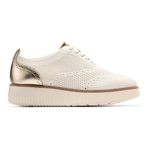 Women's Cole Haan Grand City Platform Stitchlite Shoes Regular 9.5 White