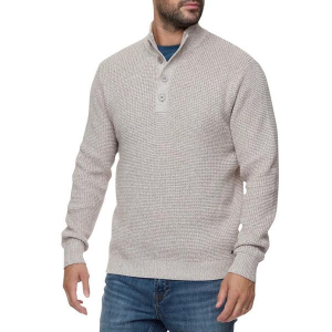 Men's Flag & Anthem Denver Cooling Mock Neck Sweatshirt Medium Oatmeal