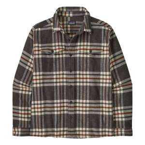 Men's Patagonia Fjord Long Sleeve Flannel Large Catch/Ink Black
