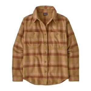 Women's Patagonia Fjord Long Sleeve Flannel Medium Nest Brown