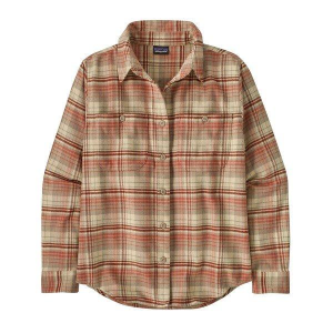 Women's Patagonia Fjord Long Sleeve Flannel Medium Potters Red