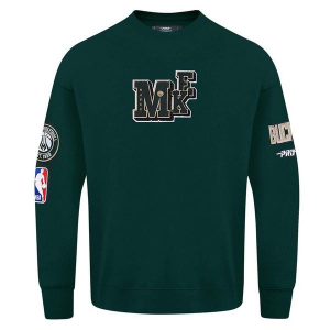 Milwaukee Bucks Pro Standard Best Of Retro Crewneck Small Forest