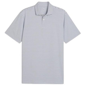 Men's Puma BRRR Stripe Polo XLarge White Glow/Puma Black