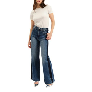 Women's Daze Denim Far Out Wide Leg Jeans Tuxedo 32 32