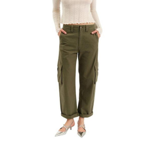 Women's Daze Denim The Squad Embellished Pants 32 Bronze Green Embellished Cropped