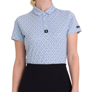 Women's Bad Birdie Geo Frost Polo Medium Blue