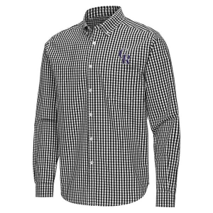 Colorado Rockies Ellis Woven Long Sleeve Button Up 3XLarge Black/White
