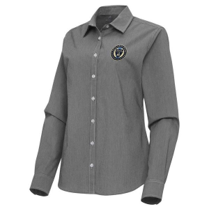 Antigua Women's Philadelphia Union Porter Woven Button Up Shirt
