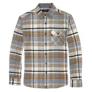 Men's Dakota Grizzly Brock Long Sleeve Button Up Shirt XLarge Rustic Oak