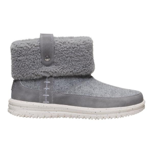 Women's HEYDUDE Camden Cuff Wool Cozy Boots Casual 8 Grey Heather