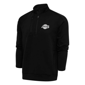 Los Angeles Lakers Brushed Metallic Generation Antigua Long Sleeve 1/4 Zip Small Black