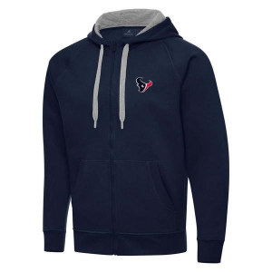Houston Texans Antigua Victory Hooded Full Zip 4XLarge Navy