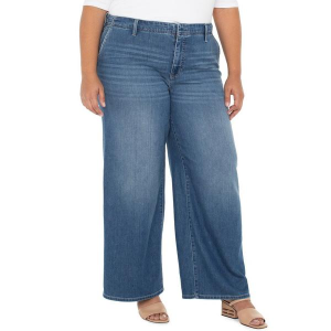 Women's Liverpool Los Angeles Plus Size Weekender Wide Leg Jeans Walnut Creek 20 30