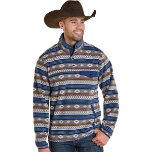 Men's Rock & Roll Denim Aztec Pullover 2XLarge Grey