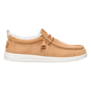 Men's HEYDUDE Wally Suede Shearling Loafers Regular 11 Lion Orange/Multi