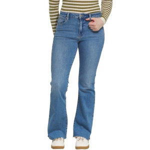 Women's Just Black Denim Scissor Cut Hem Flare Jeans Medium Denim 29 31