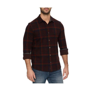 Men's Flag & Anthem Hero Twill Long Sleeve Flannel Large Brown