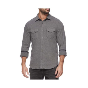 Men's Flag & Anthem Hero Twill Long Sleeve Flannel Medium Charcoal