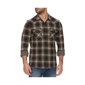 Men's Flag & Anthem Desert Son Hero Stretch Long Sleeve Flannel XLarge Black