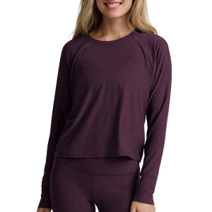 Women's Beyond Yoga Featherweight Daydreamer Long Sleeve Shirt Large Eggplant Purple Heather