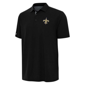 New Orleans Saints Antigua Era Polo 2XLarge Black/Skyscraper