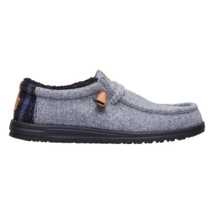 Men's HEYDUDE Wally Cozy Plaid Loafers Regular 11 Smoke Grey/Multi