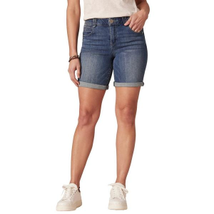 Women's Democracy "Ab"solution Roll Cuff Jean Shorts 2 Blue