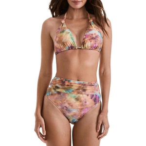Women's Mimi Flamingo Willow Swim Bikini Top Contemporary 12 Dune Tie Dye