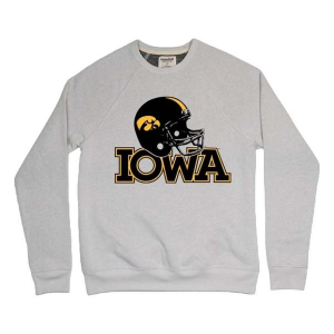 Iowa Hawkeyes Homefield Apparel Crew Small Light Grey