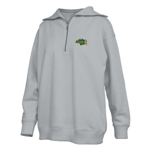 North Dakota State Bison Pressbox Women's Thelma 1/4 Zip Medium Grey Heather