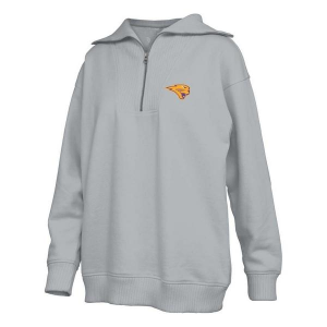 Northern Iowa Panthers Pressbox Women's Thelma 1/4 Zip Medium Grey Heather