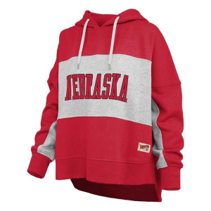 Nebraska Cornhuskers Pressbox Women's Hoodie XLarge Red