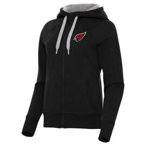 Women's Arizona Cardinals Antigua Victory Hooded Full Zip 2XLarge Black