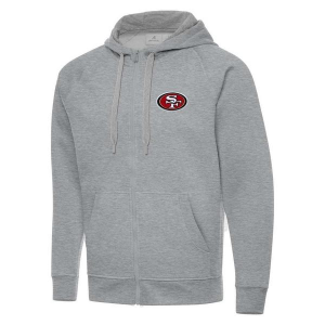 San Francisco 49ers Antigua Victory Hooded Full Zip 5XLarge Grey Heather