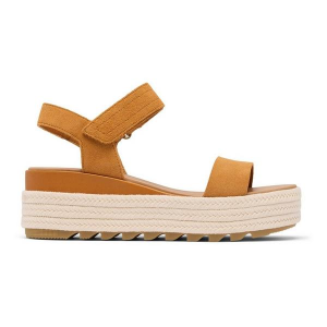 Women's SOREL Cameron(TM) Flatform Sandal Sandals 10.5 Canyon Gold / Gum