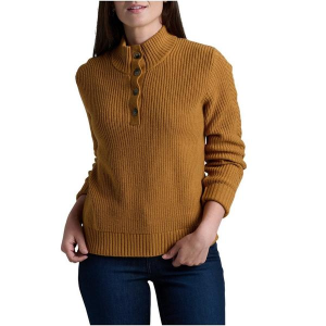 Women's Kuhl Pullover Sweater Fireside Henley Medium Harvest